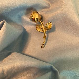 Rose Brooch- Gold Tone